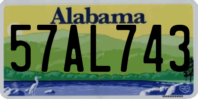 AL license plate 57AL743