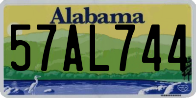 AL license plate 57AL744