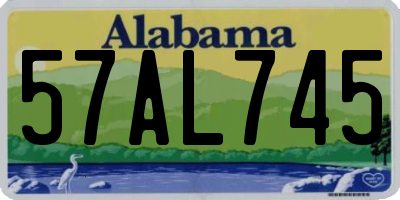 AL license plate 57AL745