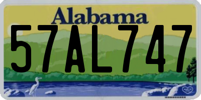 AL license plate 57AL747