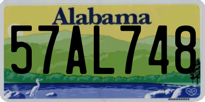 AL license plate 57AL748