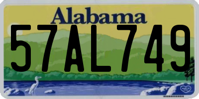 AL license plate 57AL749
