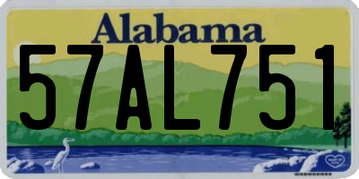 AL license plate 57AL751
