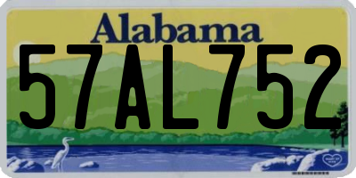 AL license plate 57AL752