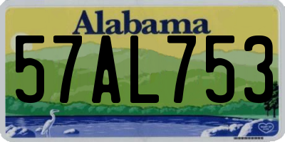 AL license plate 57AL753