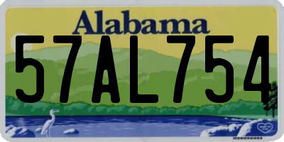AL license plate 57AL754