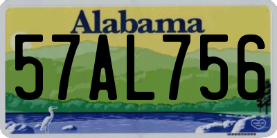 AL license plate 57AL756