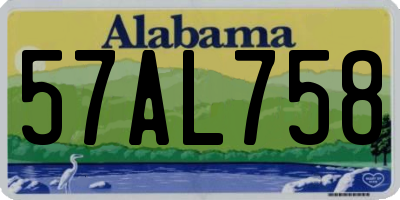 AL license plate 57AL758