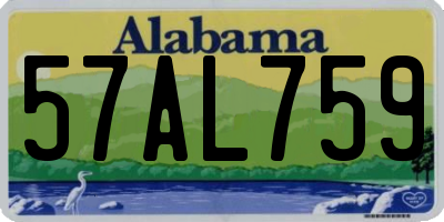 AL license plate 57AL759