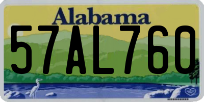 AL license plate 57AL760
