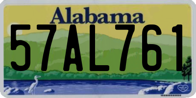 AL license plate 57AL761