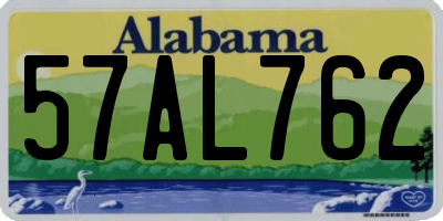 AL license plate 57AL762