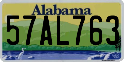 AL license plate 57AL763