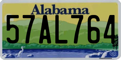 AL license plate 57AL764