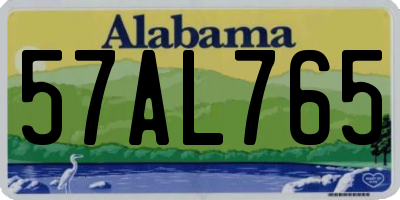 AL license plate 57AL765