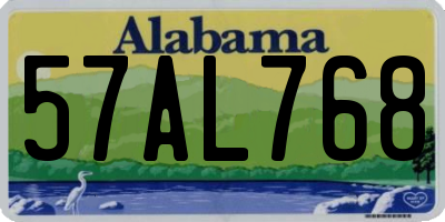 AL license plate 57AL768