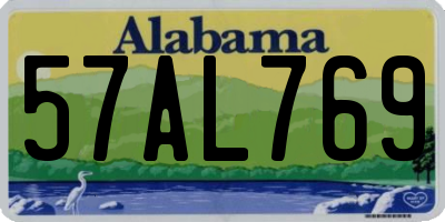 AL license plate 57AL769