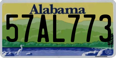 AL license plate 57AL773