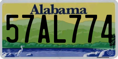 AL license plate 57AL774