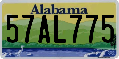 AL license plate 57AL775