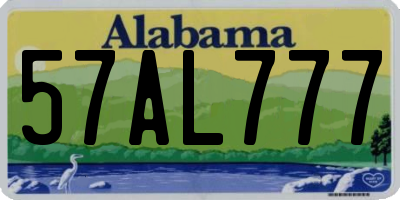 AL license plate 57AL777