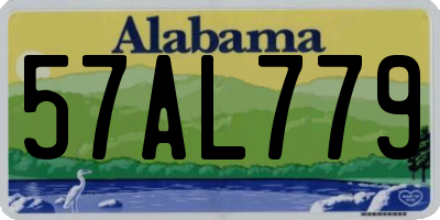 AL license plate 57AL779