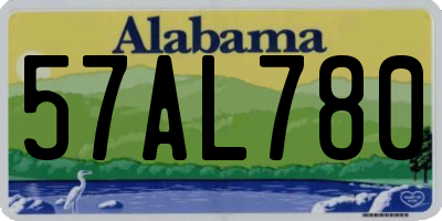 AL license plate 57AL780