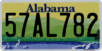 AL license plate 57AL782