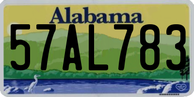 AL license plate 57AL783