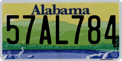 AL license plate 57AL784