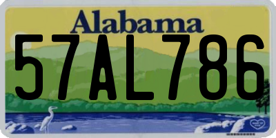 AL license plate 57AL786