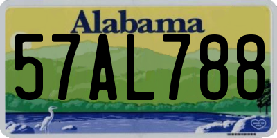 AL license plate 57AL788
