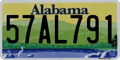 AL license plate 57AL791