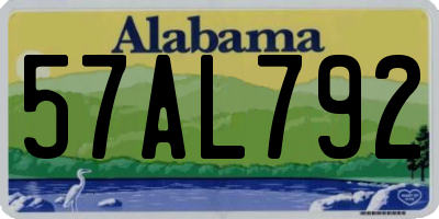 AL license plate 57AL792