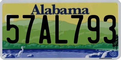 AL license plate 57AL793