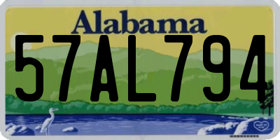 AL license plate 57AL794