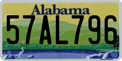 AL license plate 57AL796