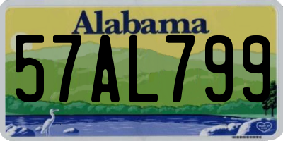 AL license plate 57AL799