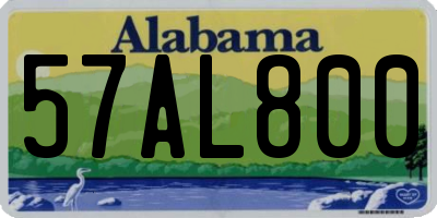 AL license plate 57AL800