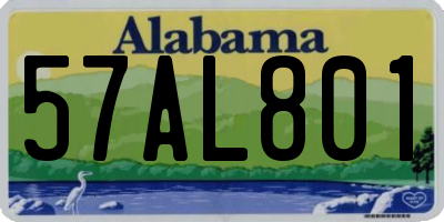AL license plate 57AL801
