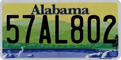 AL license plate 57AL802