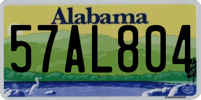 AL license plate 57AL804
