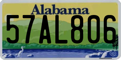 AL license plate 57AL806