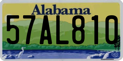 AL license plate 57AL810
