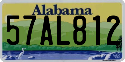 AL license plate 57AL812