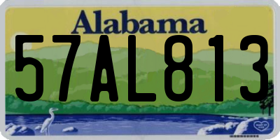 AL license plate 57AL813