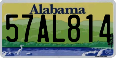 AL license plate 57AL814