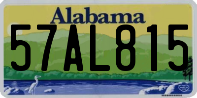 AL license plate 57AL815