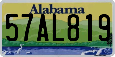 AL license plate 57AL819