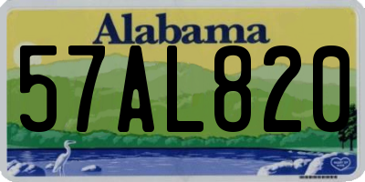 AL license plate 57AL820